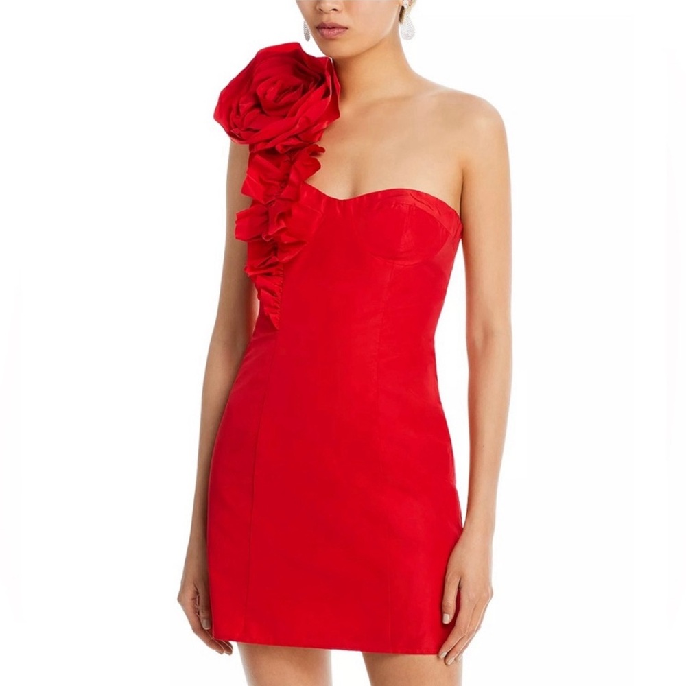 AQUA
Rosette Detail Mini Dress